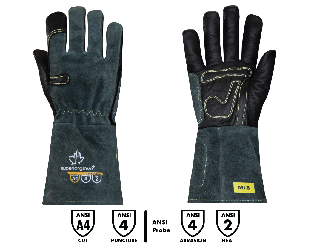 Superior Glove® Endura® 398KGLBGL A4 Cut MIG Welding Gloves, Women's
